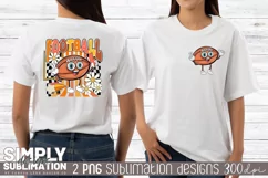 Groovy Football Sublimation Png with Matching Pocket Product Image 2