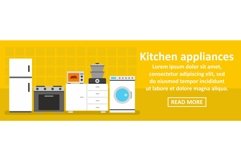 Kitchen appliances banner horizontal concept Product Image 1