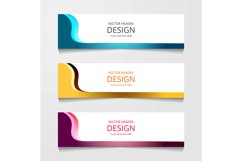 Abstract design banner, web template with three different co Product Image 1