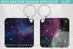 Galaxy Square Keychain Sublimation / 4 Designs Product Image 2