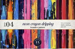 Vibrant Crayon Drip Pattern| Bright Crayon Melt Pattern Product Image 1