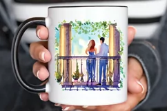 Watercolor The Bride and Groom Sublimation PNG Product Image 3