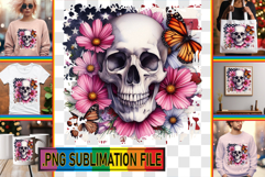 Fun Tote Bag Gift Ideas PNG, Skull USA Product Image 1