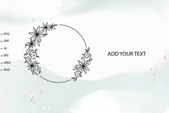 Flower wreath SVG PNG Flower monogram svg png Product Image 2