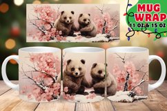 Vintage XMAS Whimsy Sublimation Wrap, Bear Product Image 1