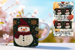 Inspiring 15oz Mug Wrap Png Template , Snowman Product Image 1