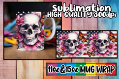 Radiant whispers 11oz 15oz sublimation wrap, Skull USA Product Image 1