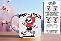 Dazzling 15oz Mug Wrap Png Template , Funny Ghost Product Image 1