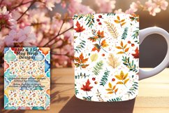 Autumn Leaves Mug Wrap Pattern Design 11oz/15oz Product Image 1