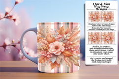 Inspiring 15oz Mug Wrap Png Template , Autumn Flower Product Image 1