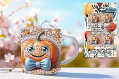 Lovely 11oz Mug Wrap Png Template , Cute Pumpkin Product Image 1