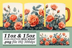 Floral Bliss Mug Wrap - Springtime Pattern 11oz 15oz Product Image 1