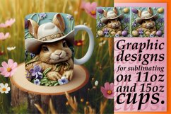 Festive 3D Easter Bunny Wrap Sublimation 11oz Product Image 1