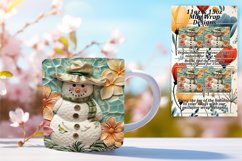 Winter Holiday Snowman Mug Wrap 11oz/15oz Seasonal Delight Product Image 1