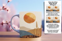 Modern Boho Mug Wrap - Minimalist Look 11oz 15oz Product Image 1