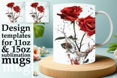Petal Tranquility: Sublimation Mug Wrap 11oz 15oz Product Image 1