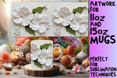 White Blossom Serenity: Sublimation 11oz/15oz Mug Product Image 1