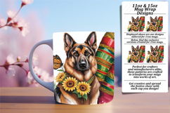 VIBRANT 15oz PNG Mug Wrap Design , Cute Dog Product Image 1