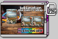 Spring Tranquility: 3D Mug Sublimation 15oz Product Image 1