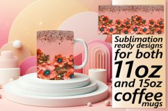 Floral Leopard Sparkle Mug Sublimation Product Image 1
