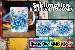 Radiant moments sublimation mug wrap, Watercolor Pattern Product Image 1