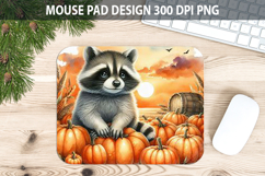 Watercolor Raccon Mouse Pad Sublimation - Animal PNG Product Image 1