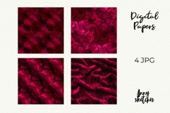 Red Velvet Seamless Pattern Dark Romance Background Product Image 2