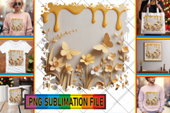 Timeless TOTE BAG Ideas PNG, 3D Flowers Product Image 1