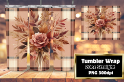 Stylish 20oz Tumbler Design , Autumn Flower Product Image 1