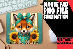 CHEERFUL MOUSE PAD INSPIRATIONAL PNG, Cute Animals Product Image 1