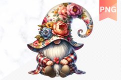 Floral Gnome Sublimation - Clipart PNG Bundle Product Image 12