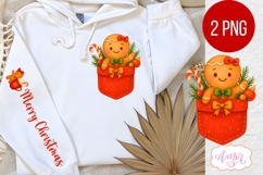 Christmas pocket and sleeve PNG design, Cute gigerbread man Product Image 1