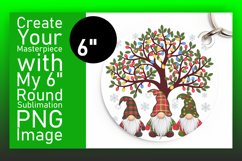 Vibrant Round Design Keychain Template , Gnomes Product Image 1