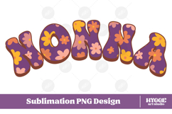 nonna Png Retro Flowers Mother&#039;s Day Floral Mom Sublimation Product Image 1