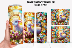 Lamb Skinny Tumbler 20oz Wrap Design, Easter Tumbler Product Image 1