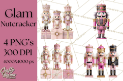 Pink and Black Glam Nutcracker Clipart PNG Product Image 1
