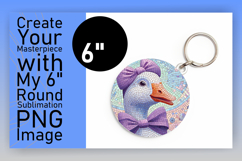 Chic Round Design Car Coaster PNG , Goose Product Image 1