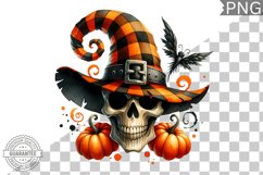 Halloween Skull Sublimation - Clipart PNG Design Product Image 1