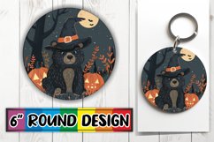 Boho Animal Round Design Halloween PNG Keychain Product Image 1