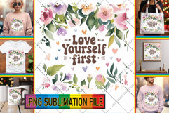 Sweet PNG Art for TSHIRTS, Flower Quote Product Image 1