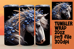 20oz Tumbler Template for Unique Gifts , Horse Product Image 1