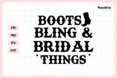 Cowgirl Bachelorette Party Saying SVG | Boots, Bling Product Image 3
