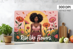 Afro Girl/Woman Melanin braided hair Cutting Board PNG Desig Product Image 1