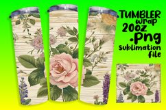 Retro Floral Pattern Sublimation Wrap - 20oz Joy Product Image 1