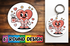 Radiant Keychain Circle Style, Valenines Heart Product Image 1