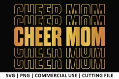 Cheer Mom SVG | Stacked SVG Product Image 1