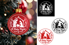O Holy night Christmas Ornament Ball, Christmas Svg Png Product Image 1