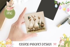 Easter Goose PNG, Easter Goose Square Coaster Design Product Image 1