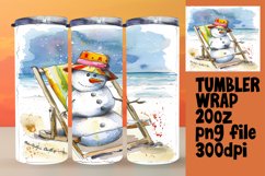 Tropical Tumbler Tidings: Christmas Snowman Wraps Product Image 1