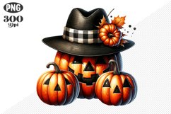 Halloween Pumpkin Sublimation - Clipart PNG Design Product Image 1
